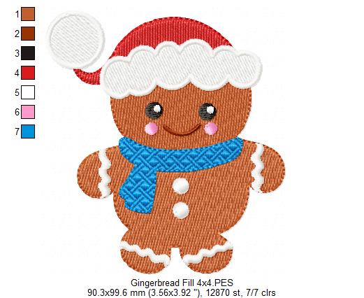 Cute Gingerbread  - Fill Stitch