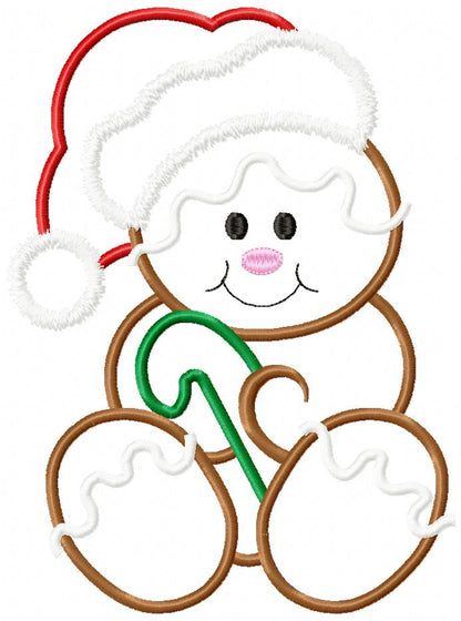 Gingerbread Santa  - Applique