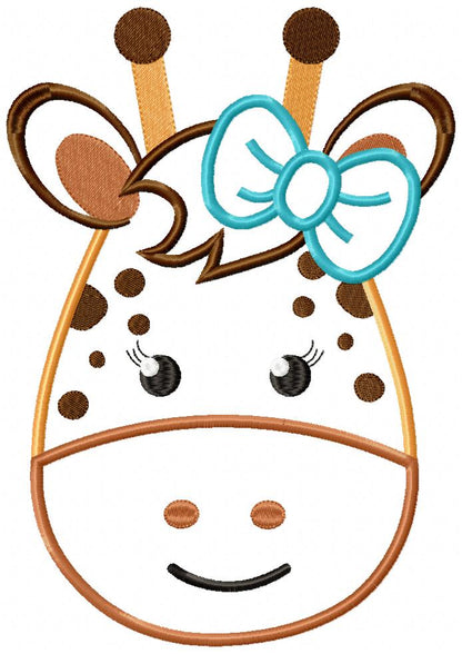Giraffe Face Girl - Applique