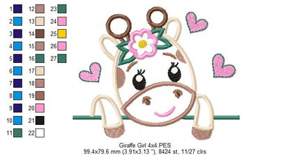 Giraffe Girl and Boy - Set of 2 designs - Applique