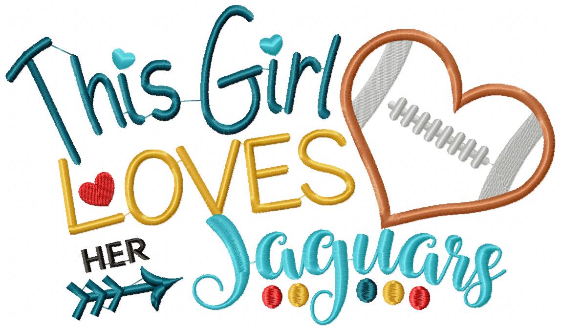 This Girl Loves her Jaguars - Applique