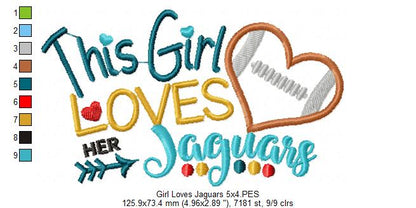 This Girl Loves her Jaguars - Applique