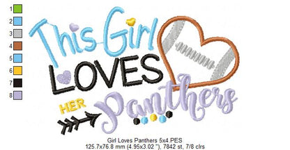 This Girl Loves her Panthers - Applique