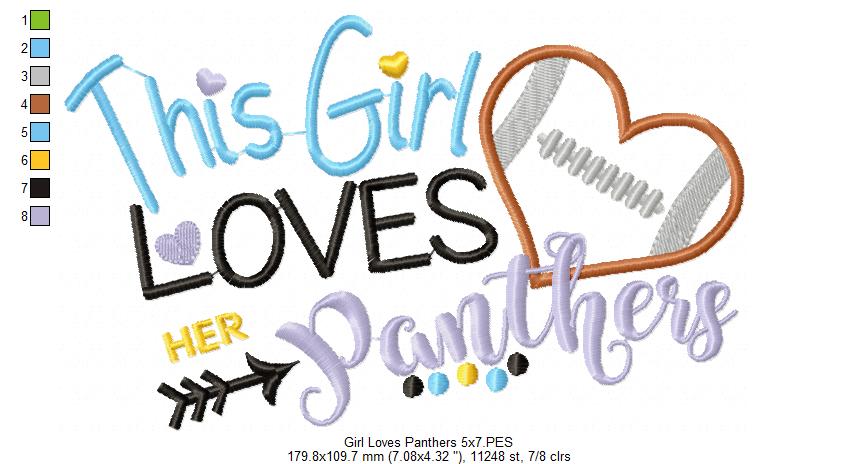 This Girl Loves her Panthers - Applique