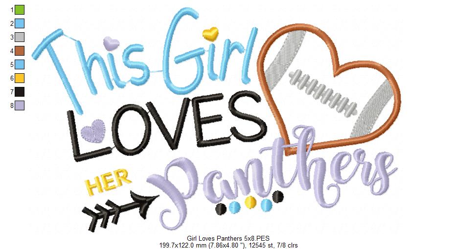 This Girl Loves her Panthers - Applique