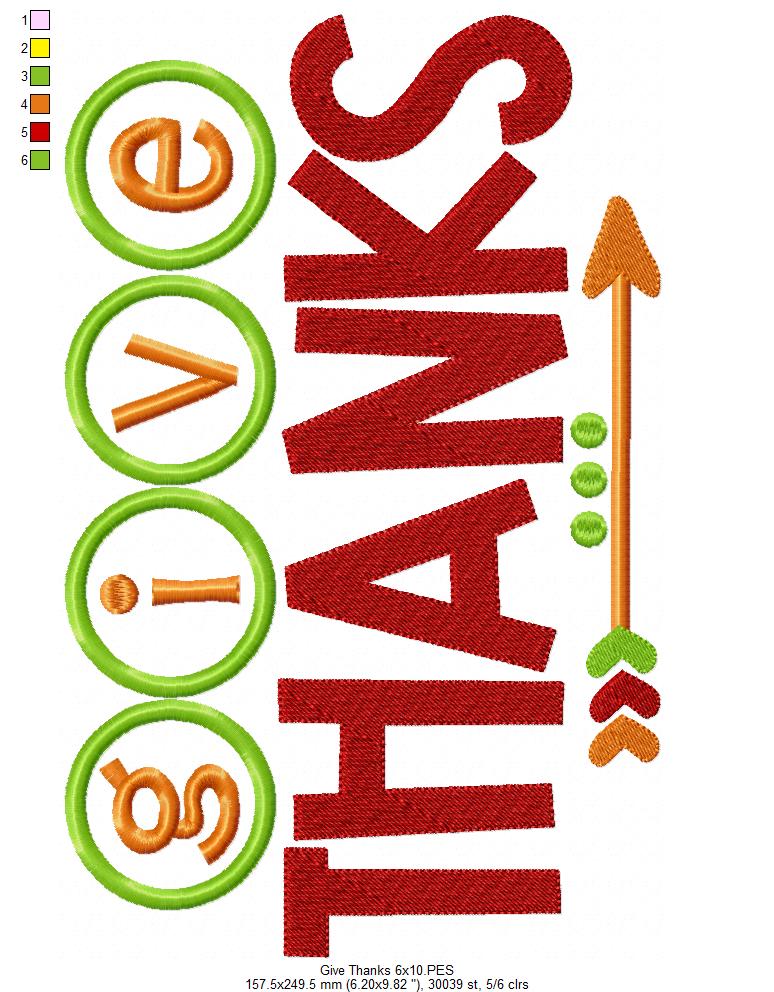 Give Thanks - Applique