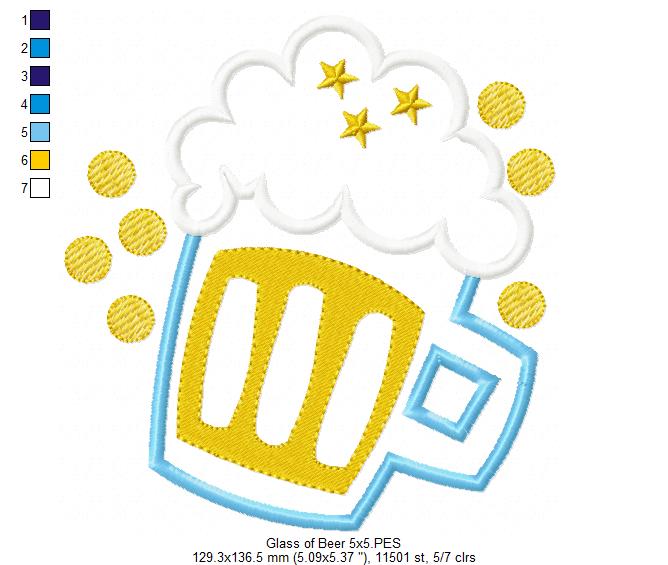 Glass of Beer - Applique