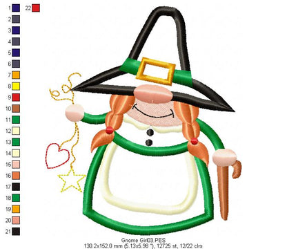 Gnome Lady - Applique