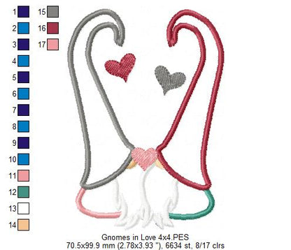 Gnomes in Love - Applique
