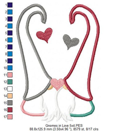 Gnomes in Love - Applique