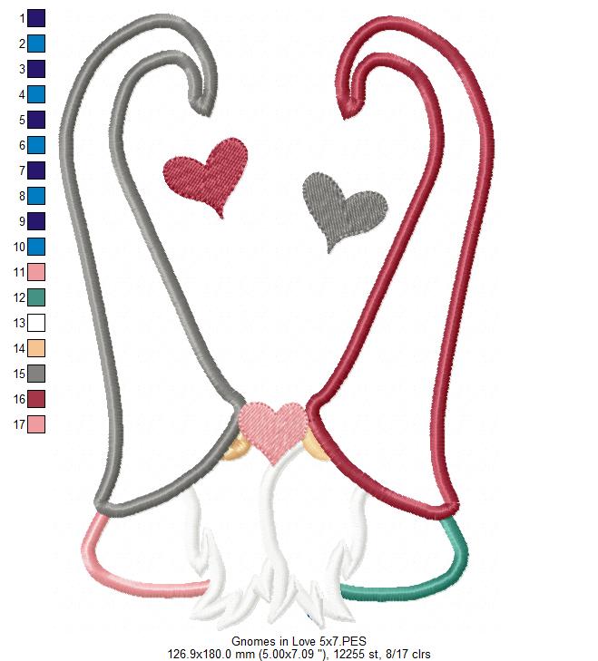 Gnomes in Love - Applique
