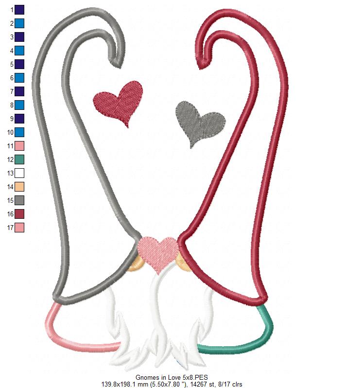 Gnomes in Love - Applique