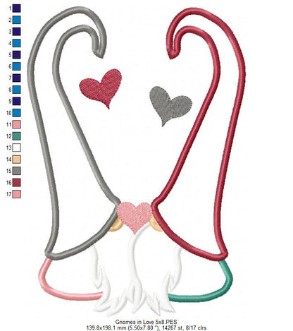 Gnomes in Love - Applique