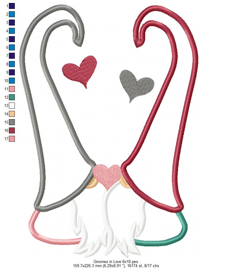 Gnomes in Love - Applique