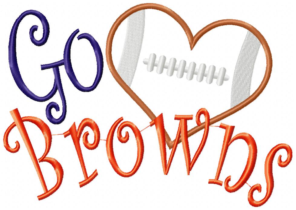 Go Browns – Appliqué – Machine Embroidery Design