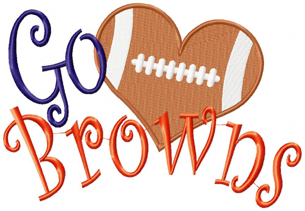 Go Browns – Fill Stitch – Machine Embroidery Design