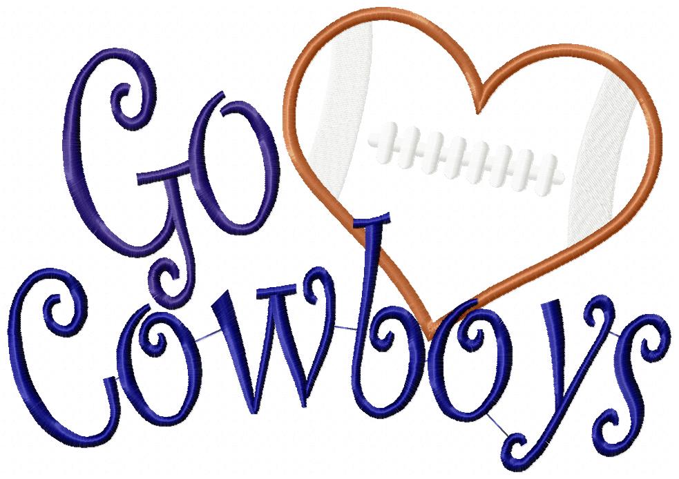 Football Go Cowboys - Applique