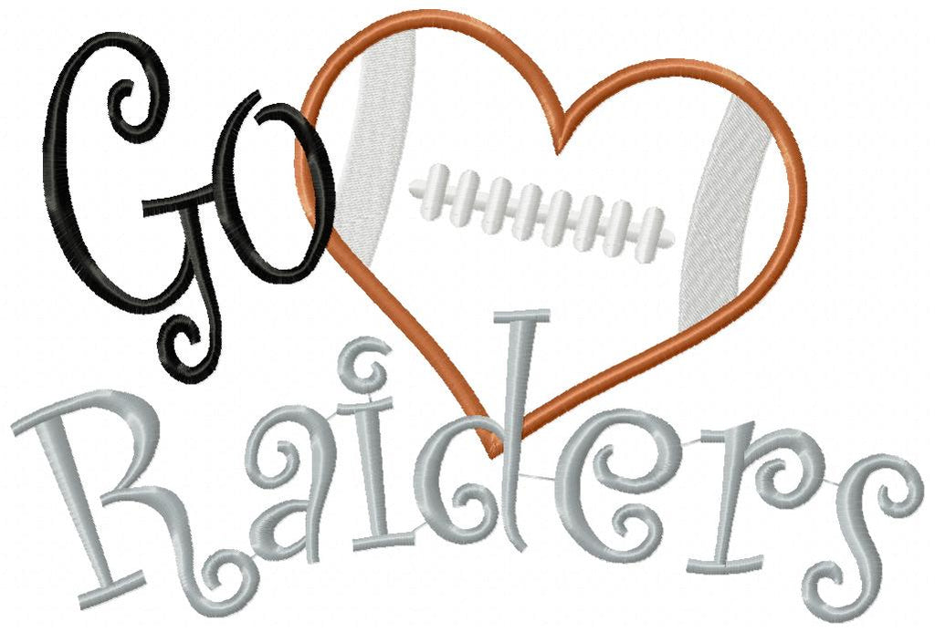 Football Go Raiders - Applique