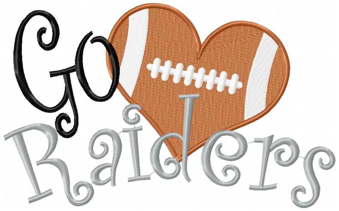 Football Go Raiders - Fill Stitch