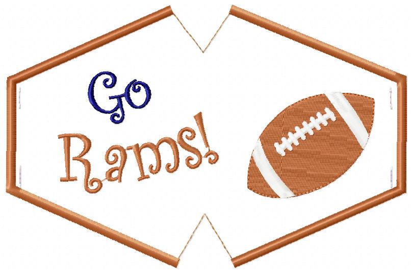 Go Rams! Face Mask - ITH Project - Machine Embroidery Design