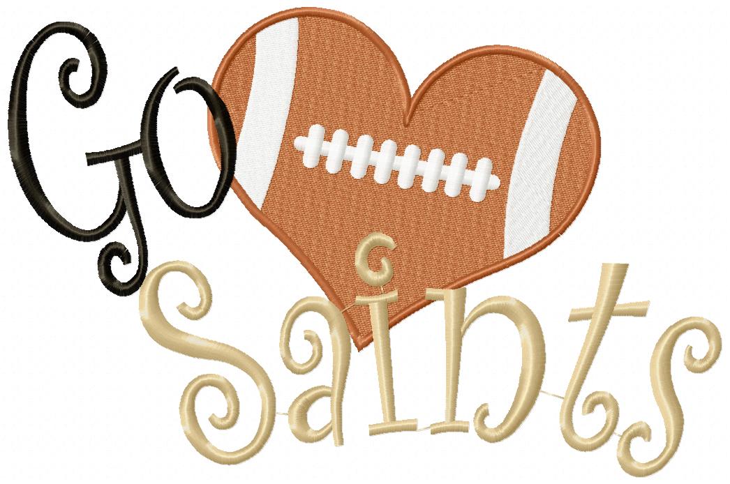 Go Saints – Fill Stitch – Machine Embroidery Design