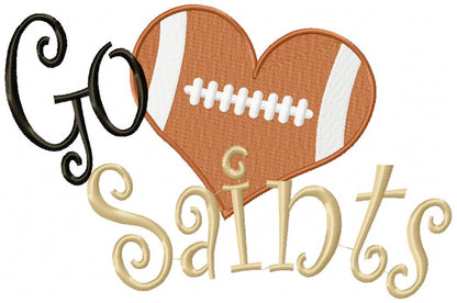 Go Saints – Fill Stitch – Machine Embroidery Design