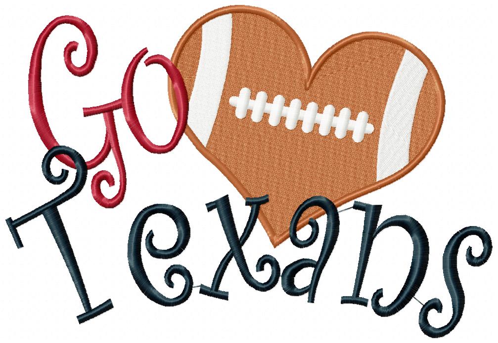 Go Texans - Fill Stitch – Machine Embroidery Design