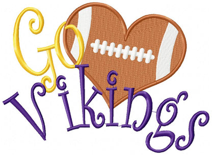 Football Go Vikings - Fill Stitch