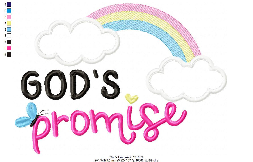 God's promise - Applique Embroidery