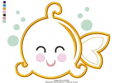 Goldfish Girl and Boy - Applique - Set of 2 designs