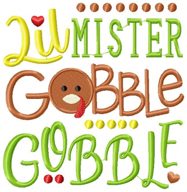 Lil Mister Gobble Gobble - Applique