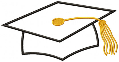 Graduation Cap - Applique - Machine Embroidery Design