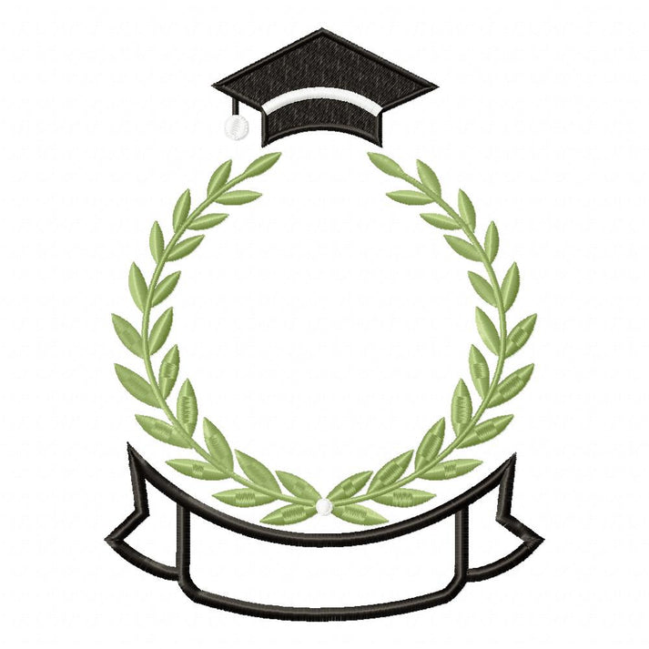 Graduation Cap Fill In Graduation Frame and Cap - Fill Stitch – DooBeeDoo Machine Embroidery ...