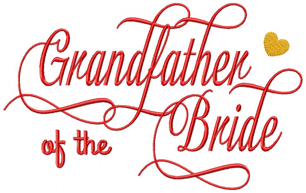 Grandfather of the Bride - Fill Stitch