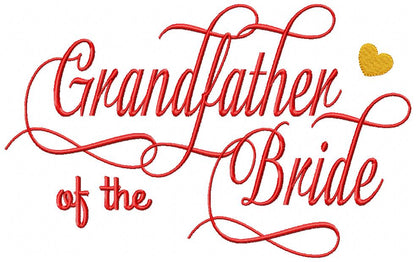 Grandfather of the Bride - Fill Stitch