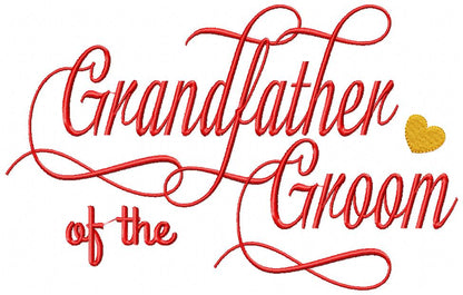 Grandfather of the Groom - Fill Stitch