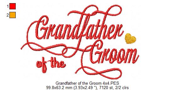 Grandfather of the Groom - Fill Stitch