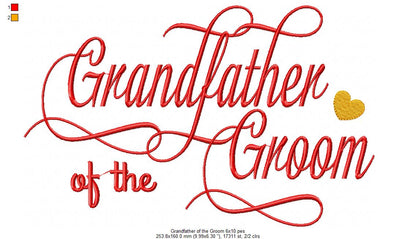 Grandfather of the Groom - Fill Stitch