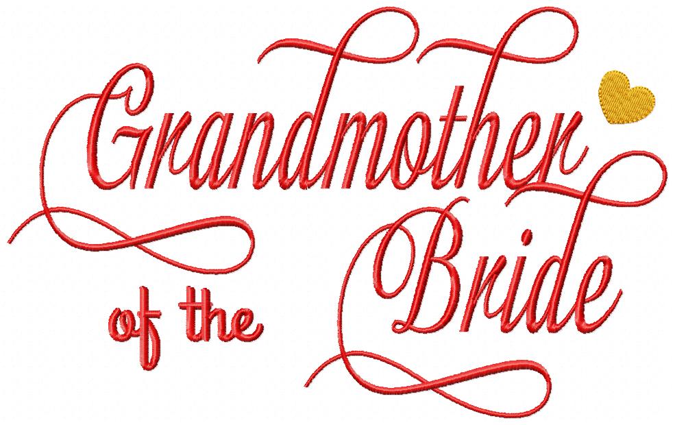 Grandmother of the Bride - Fill Stitch
