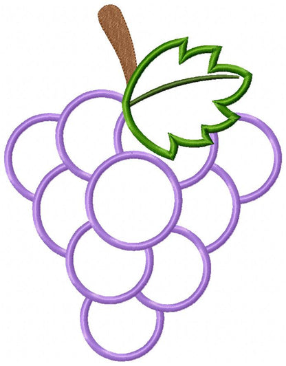 Sweet Grapes - Appliqué – Machine Embroidery Design