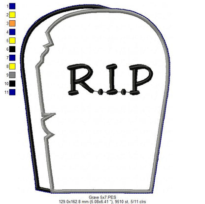Graveyard Halloween - ITH Project - Machine Embroidery Design