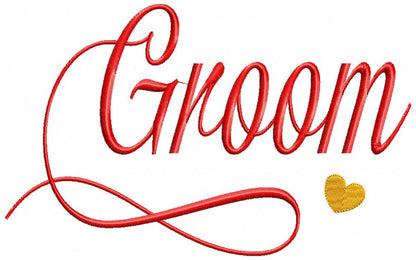 Groom - Fill Stitch - Machine Embroidery Design
