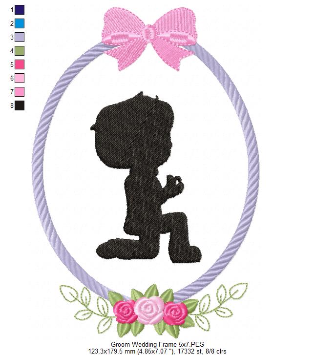 Groom Wedding Frame - Applique