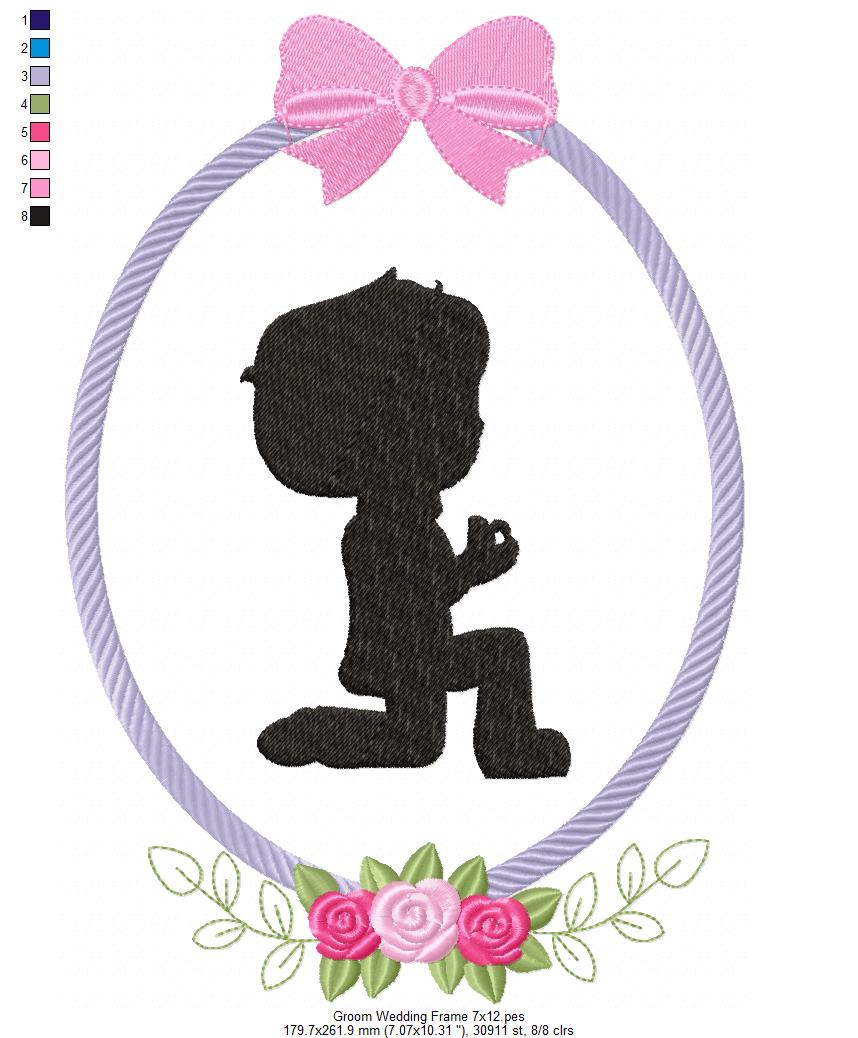 Groom Wedding Frame - Applique