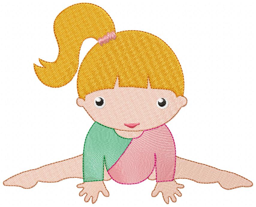Gymnast Girl - Fill Stitch