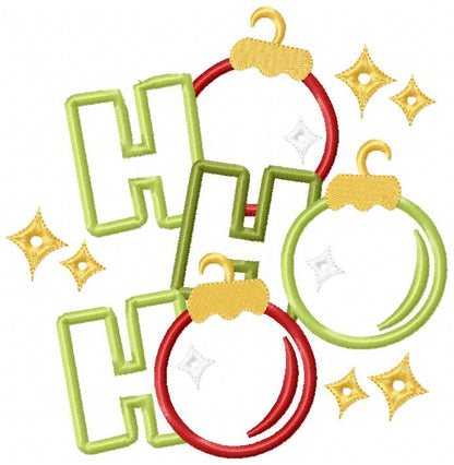 Christmas HO HO HO - Applique