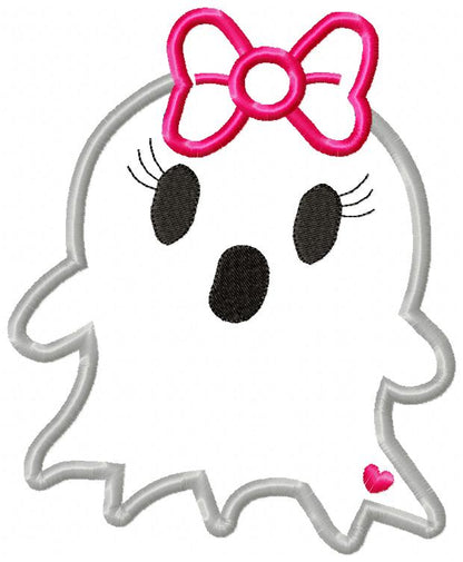 Ghost Girl - Applique - Machine Embroidery Design