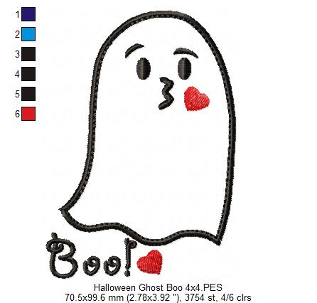 Halloween Ghost Boo - Applique