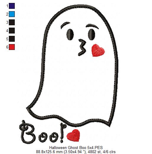 Halloween Ghost Boo - Applique