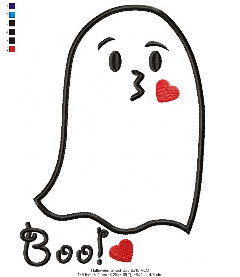 Halloween Ghost Boo - Applique